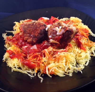Spaghetti Squash and Turkey Meatballs Recipe #GlutenFree #JennieO 5