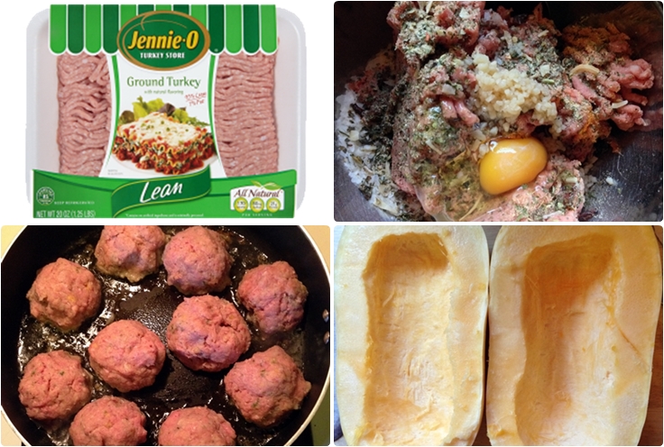 Spaghetti Squash and Turkey Meatballs Recipe #GlutenFree #JennieO 7