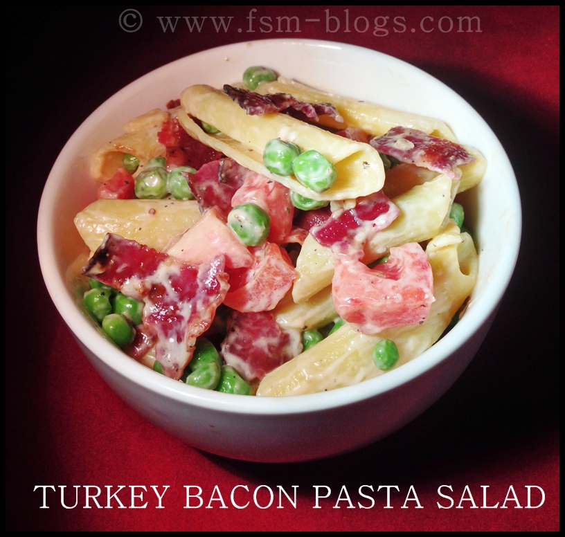 Easy Gluten Free Turkey Bacon Pasta Salad #GlutenFree #JennieO 3