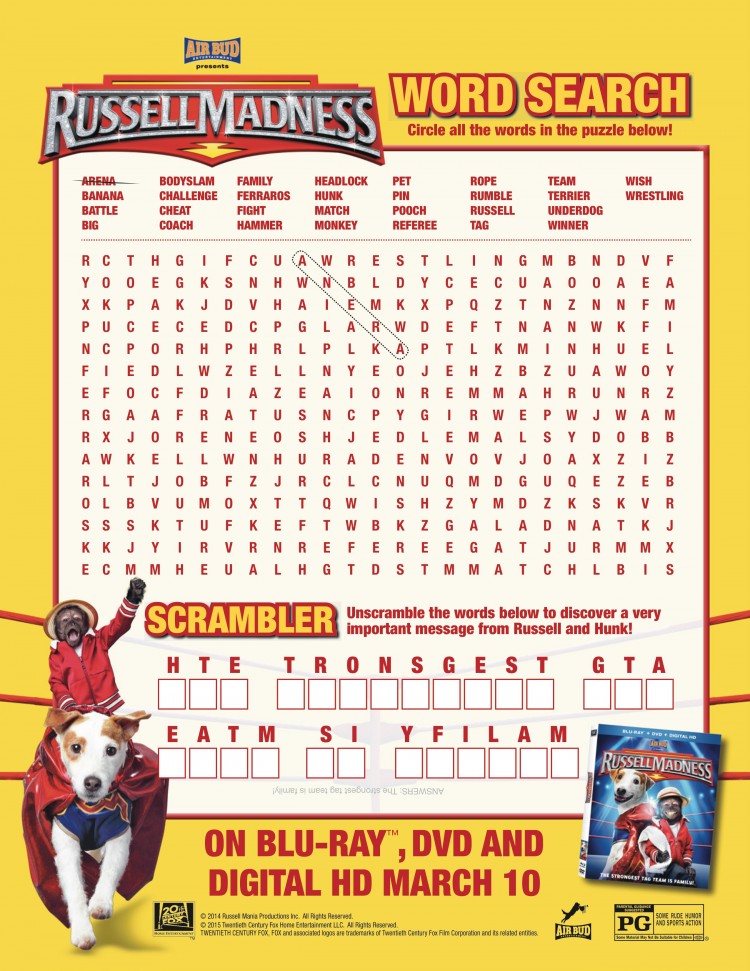 Russell Madness -word search