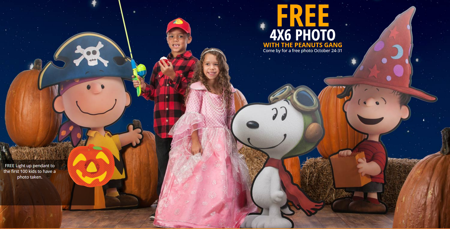 Free 4X6 Halloween Photo with the PEANUTS Gang at Bass Pro Shops #PeanutsMovie 2