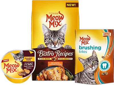 FREE Bag of NEW Meow Mix Brushing Bites Treats and Meow Mix Classic Paté Wet Cups