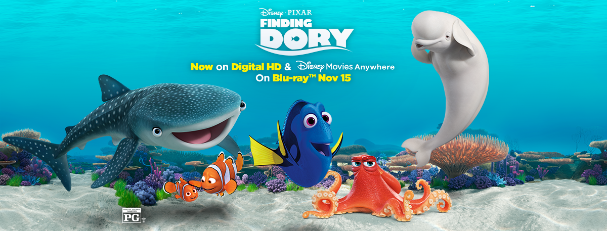 Finding Dory Swims Home on Blu-ray 3D™, Blu-ray, DVD and On-Demand on November 15th #FindingDory 2