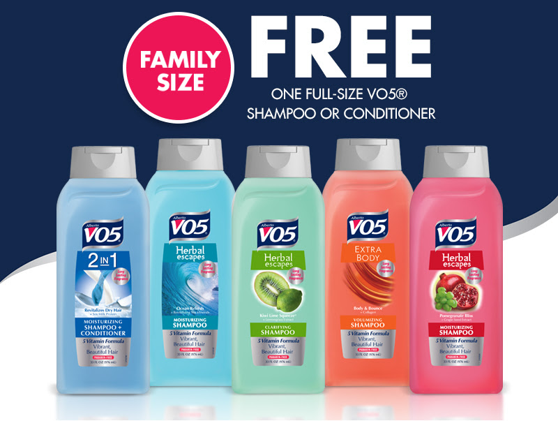 FREE Full-Size VO5® Shampoo or Conditioner!