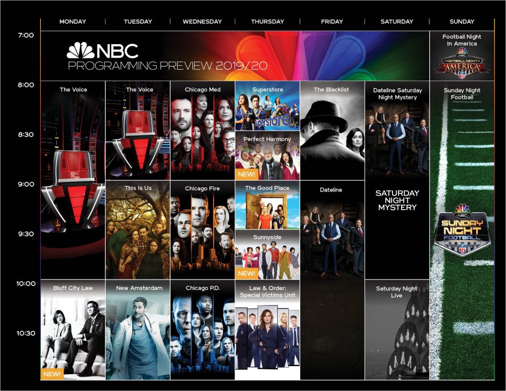 NBC Announces 2019-2020 Prime-Time Schedule - FSM Media